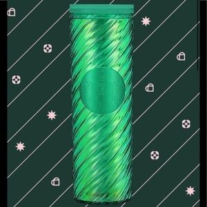Starbucks New Green Swirl Textured Twist Tumbler Holiday 2022 Gift Grande